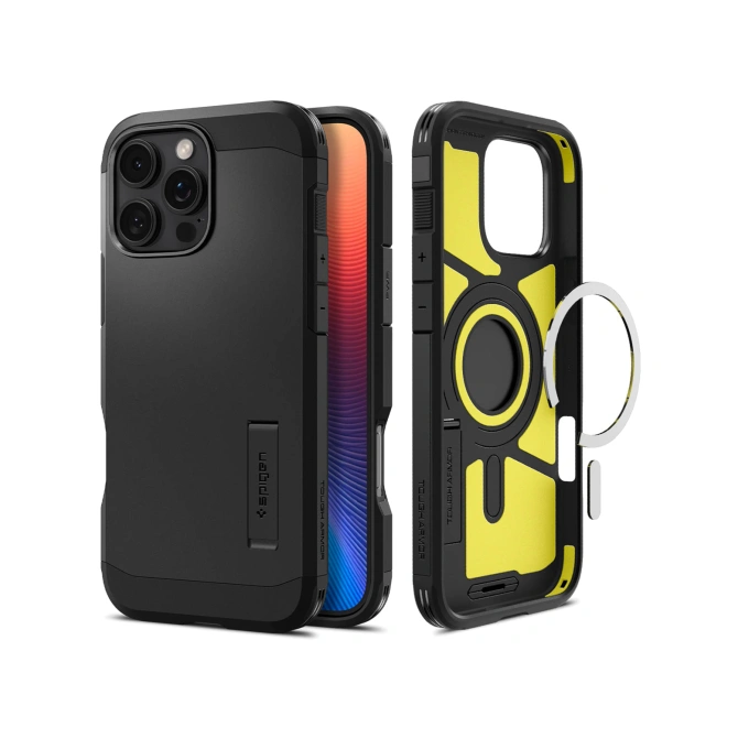 Spigen Tough Armor Backcover MagSafe Apple iPhone 16 Pro - Zwart