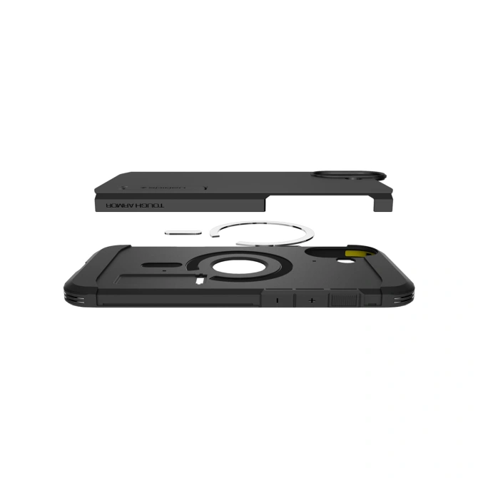 Spigen Tough Armor Backcover MagSafe Apple iPhone 16 - Zwart