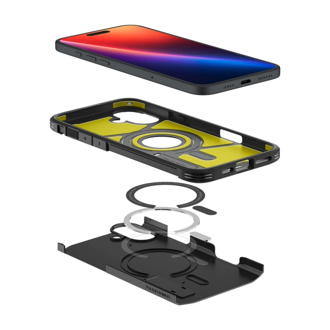 Spigen Tough Armor Backcover MagSafe Apple iPhone 16 - Zwart