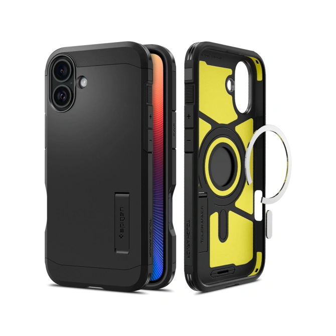 Spigen Tough Armor Backcover MagSafe Apple iPhone 16 - Zwart