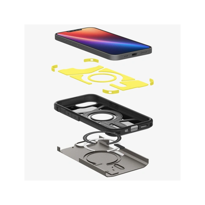 Spigen Tough Armor Backcover MagSafe Apple iPhone 17e / 16e - Gunmetal