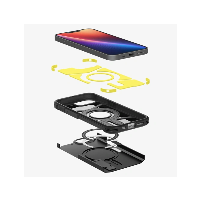 Spigen Tough Armor Backcover MagSafe Apple iPhone 17e / 16e - Zwart