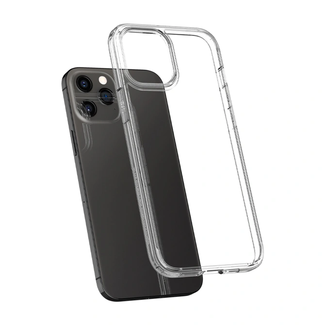 Spigen Ultra Hybrid Backcover Apple iPhone 12 (Pro) - Transparant