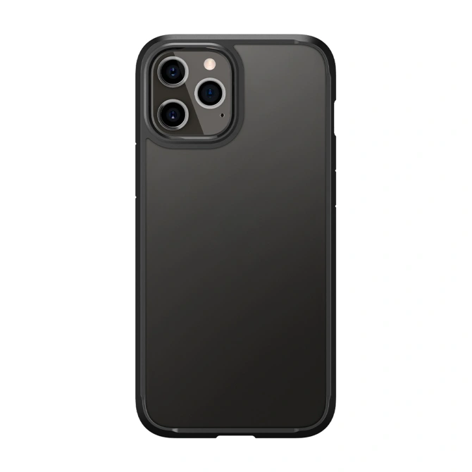Spigen Ultra Hybrid Backcover Apple iPhone 12 (Pro) - Zwart
