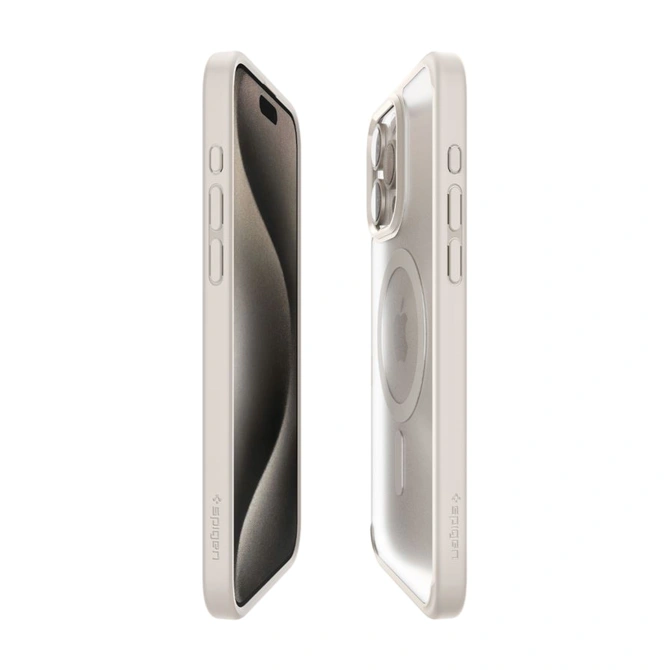 Spigen Ultra Hybrid Backcover MagSafe Apple iPhone 15 Pro - Frost Natural Titanium