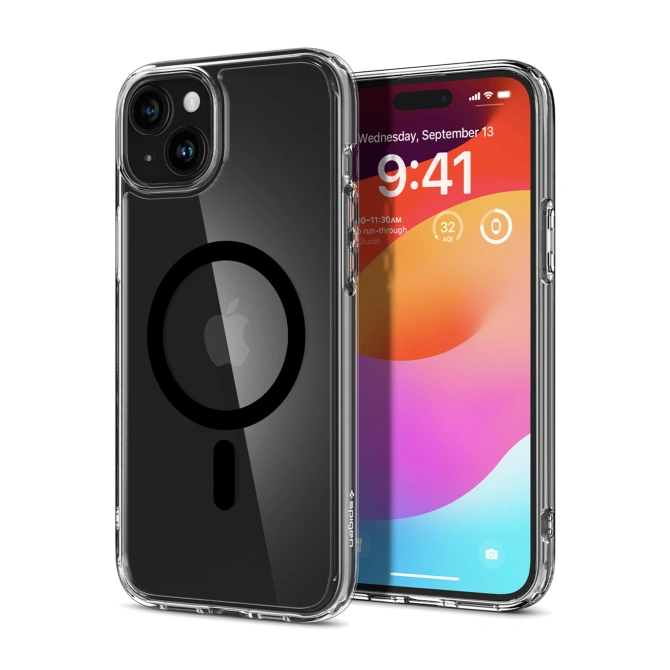 Spigen Ultra Hybrid Backcover MagSafe Apple iPhone 15 - Zwart