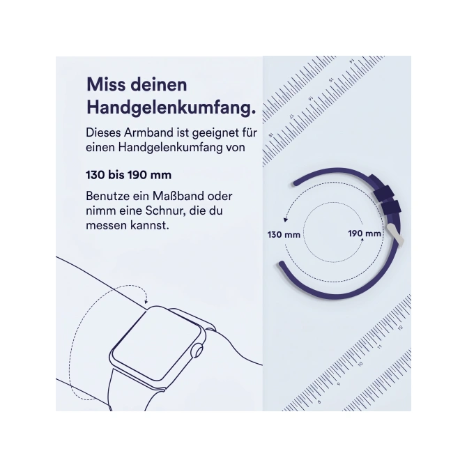 Sport Loop band Apple Watch Series 1 - 9 / SE (38/40/41 mm) - Obsidian Mist