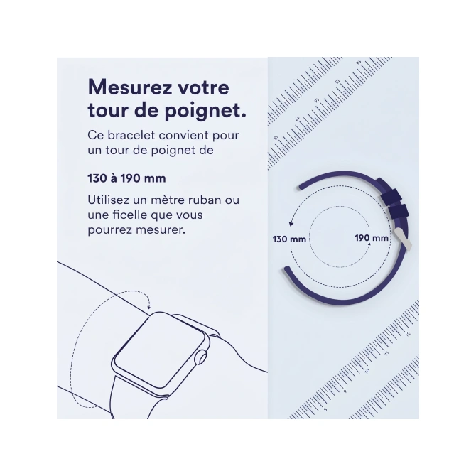 Sport Loop band Apple Watch Series 1 - 9 / SE (38/40/41 mm) - Obsidian Mist