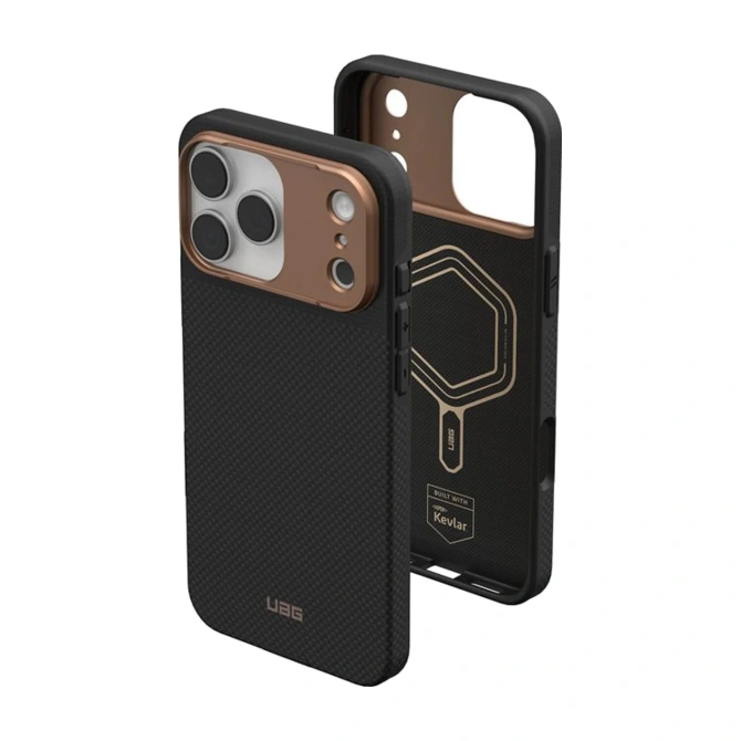UAG Fibr Armr Kevlar Backcover met MagSafe Apple iPhone 17 Pro - Graphite / Bronze