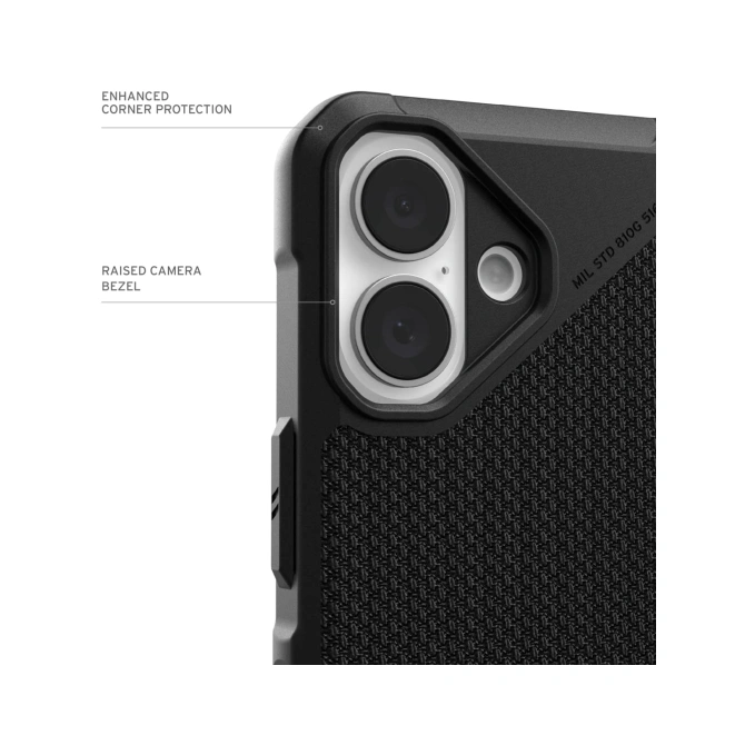 UAG Metropolis LT MagSafe Backcover Apple iPhone 16 - Kevlar Black