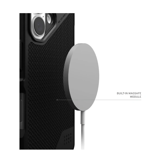 UAG Metropolis LT MagSafe Backcover Apple iPhone 16 - Kevlar Black