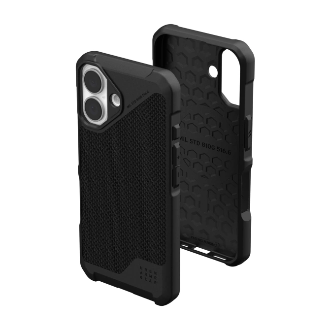 UAG Metropolis LT MagSafe Backcover Apple iPhone 16 - Kevlar Black