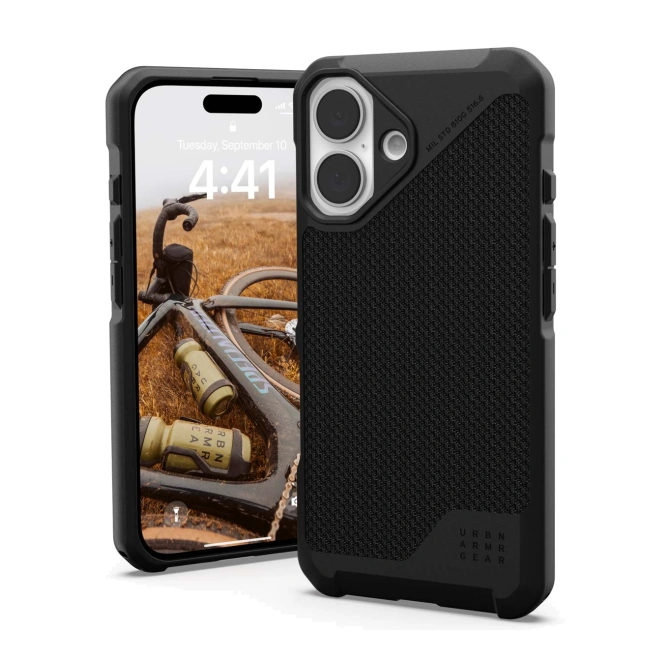 UAG Metropolis LT MagSafe Backcover Apple iPhone 16 - Kevlar Black
