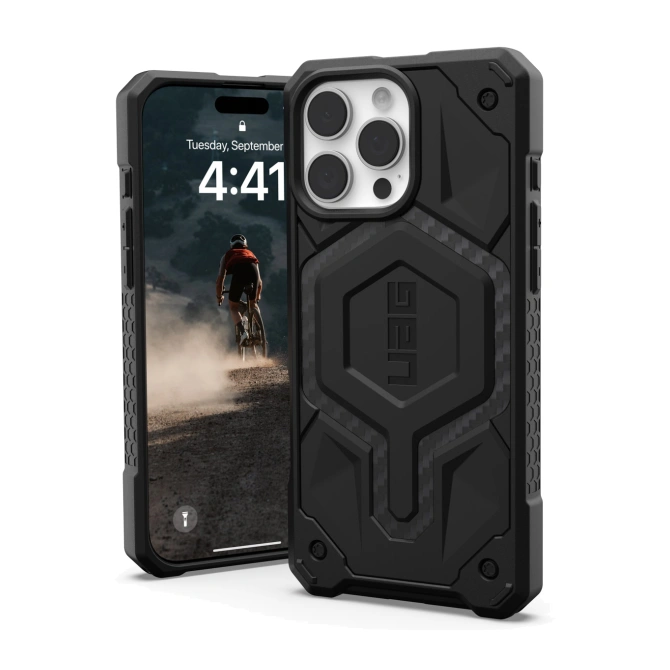 UAG Monarch Backcover Apple iPhone 16 Pro Max - Carbon Fiber