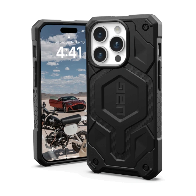 UAG Monarch Pro Backcover Apple iPhone 15 Pro - Carbon Fiber