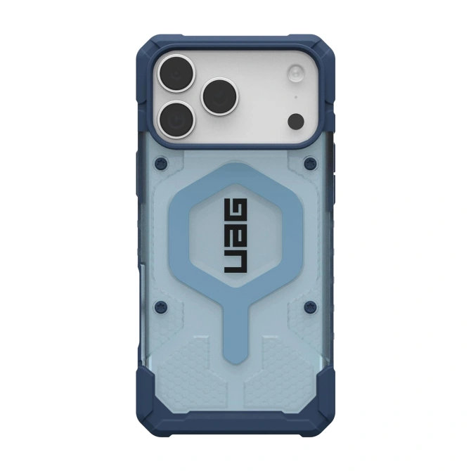 UAG Pathfinder Clear MagSafe Backcover met Lanyard Apple iPhone 17 Pro Max - Clear / Blue Lanyard