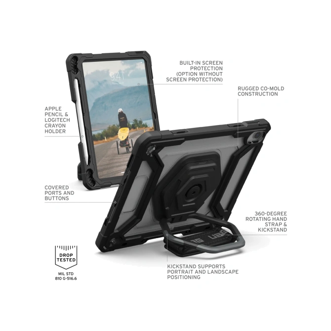 UAG Plasma Backcover Apple iPad 11 (2025) 11 inch A16 / iPad 10 (2022) 10.9 inch - Ice Black
