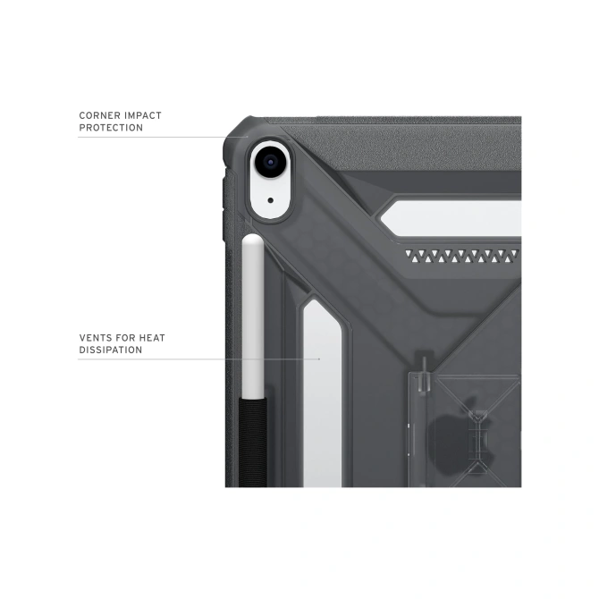 UAG Scout Bookcase Apple iPad 11 (2025) 11 inch A16 / iPad 10 (2022) 10.9 inch - Ash