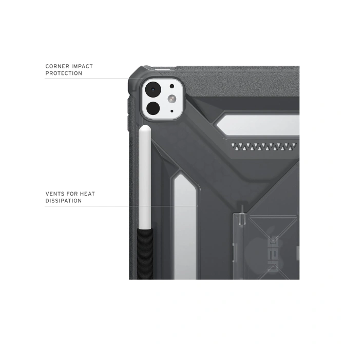 UAG Scout Bookcase Apple iPad Pro 11 (2025) M5 / (2024) M4 - Ash