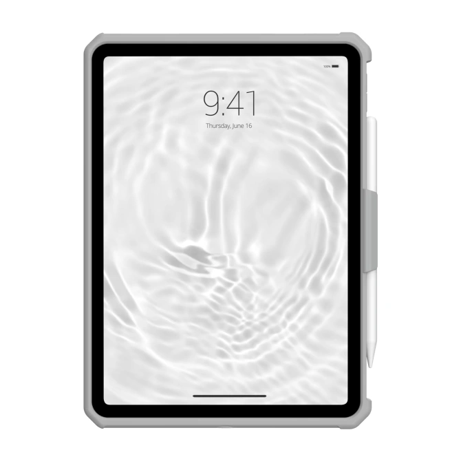 UAG Scout Healthcare backcover met stand en strap in fabrieksverpakking Apple iPad 11 (2025) 11 inch A16 / iPad 10 (2022) 10.9 inch - Wit / Grijs