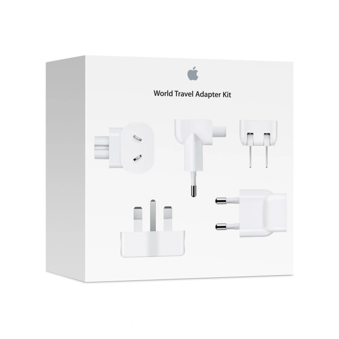 World Travel Adapter Kit - 5x stekkeradapter voor Apple oplader - Wit