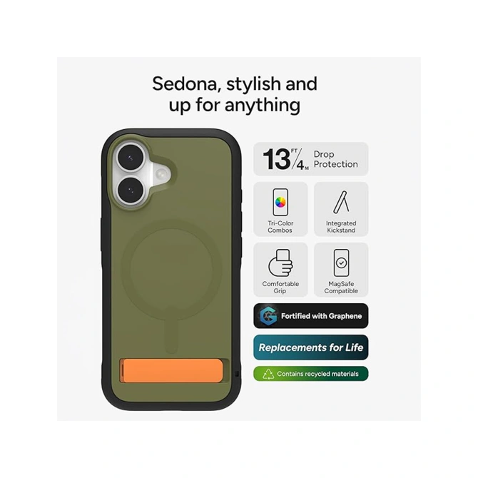 ZAGG Sedona Snap met kickstand Apple iPhone 17 - Sea Kelp