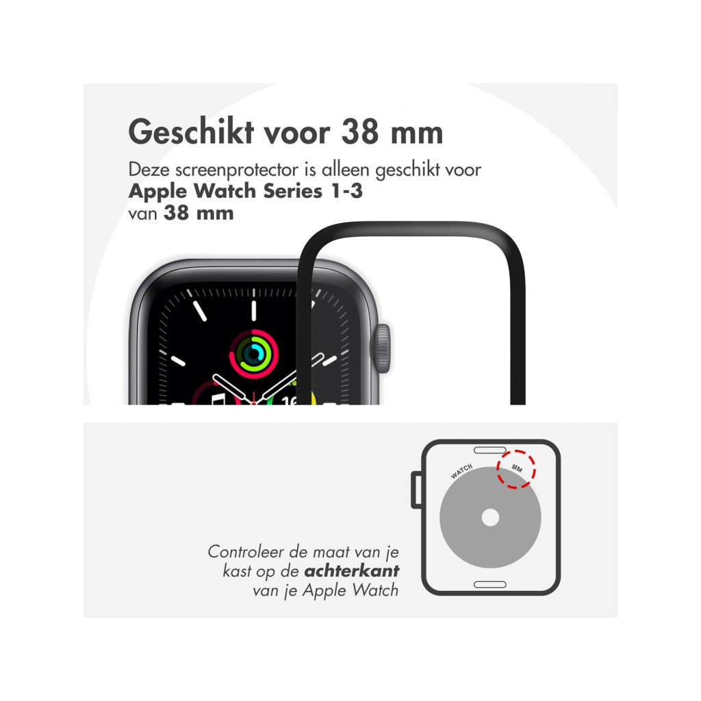 Accezz 2x Screenprotector met applicator Apple Watch Series 1-3 - 38 mm
