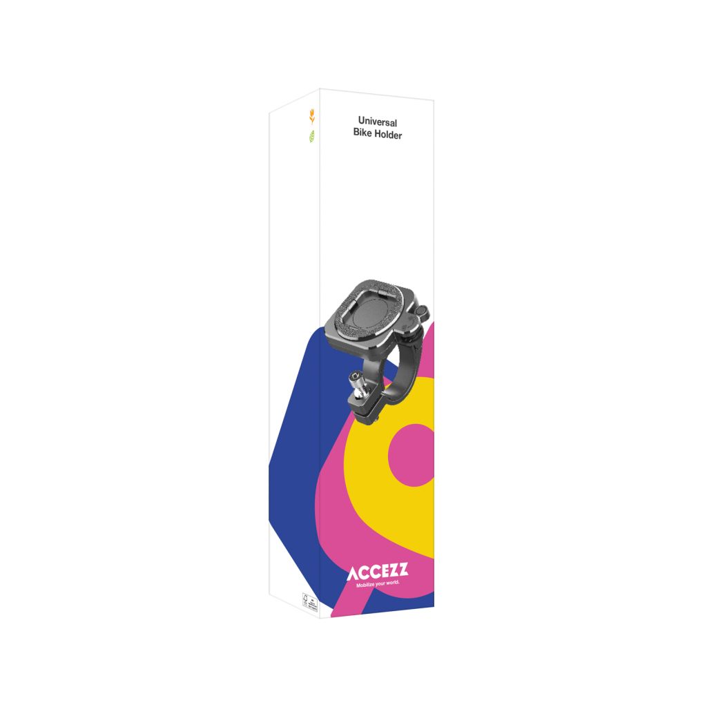 Accezz EasyLock telefoonhouder fiets - inclusief hoesje Apple iPhone 15 Pro - Aluminium - 360 graden draaibaar - Zwart