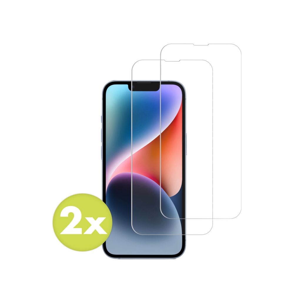 Accezz Gehard Glas Screenprotector 2-pack iPhone 13 / 13 Pro / 14 / 16e