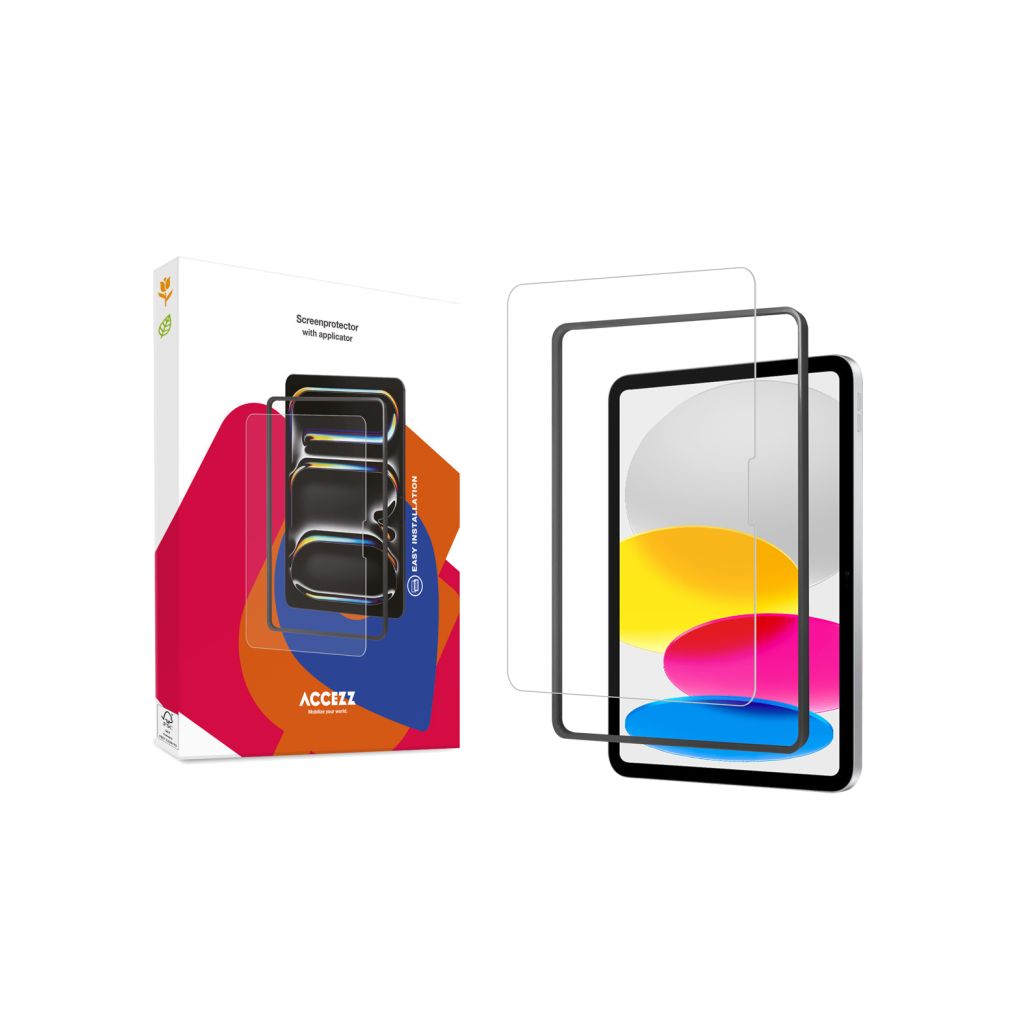 Accezz Glass screenprotector + Applicator Apple iPad 11 (2025) 11 inch / iPad 10 (2022) 10.9 inch