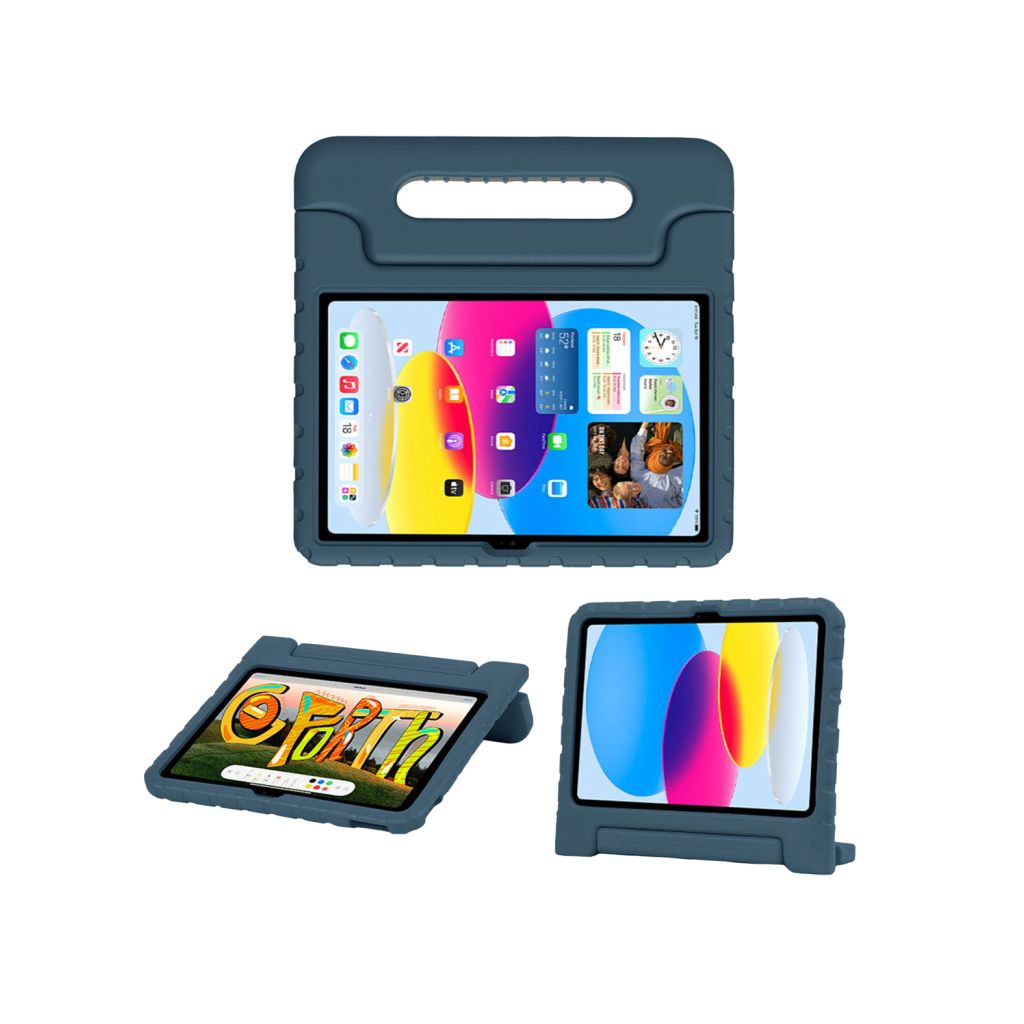 Accezz Kidsproof Backcover met handvat Apple iPad 11 (2025) 11 inch / iPad 10 (2022) 10.9 inch - Donkerblauw