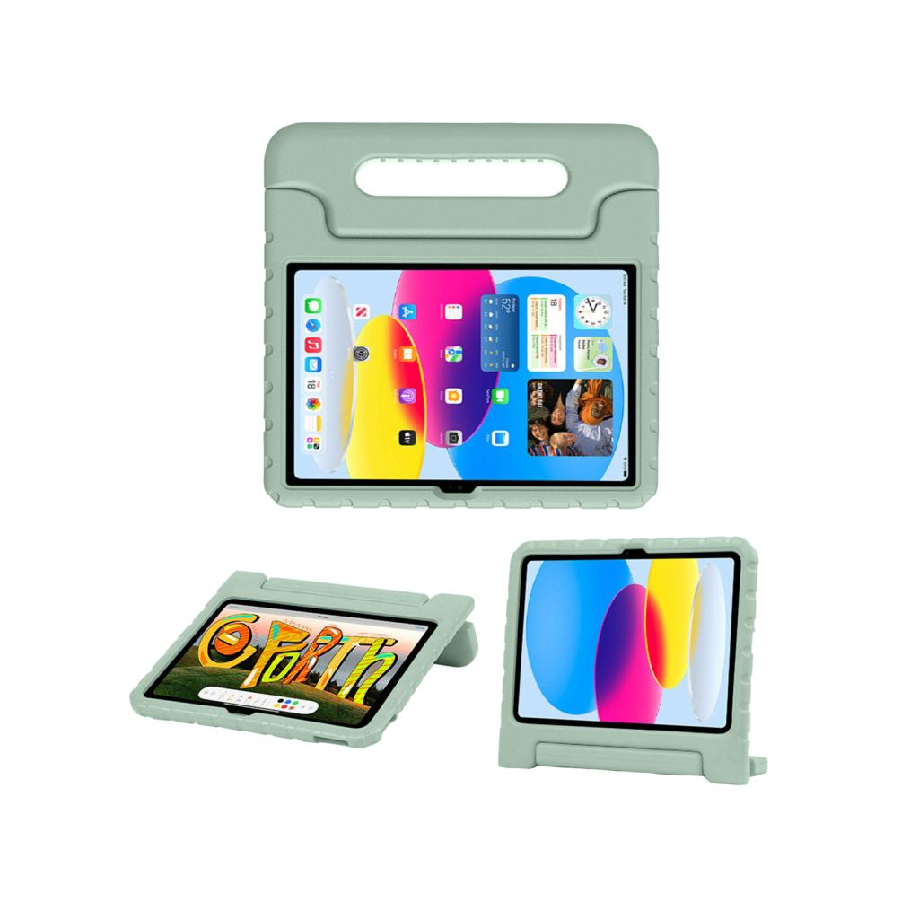 Accezz Kidsproof Backcover met handvat Apple iPad 11 (2025) 11 inch / iPad 10 (2022) 10.9 inch - Olive Green