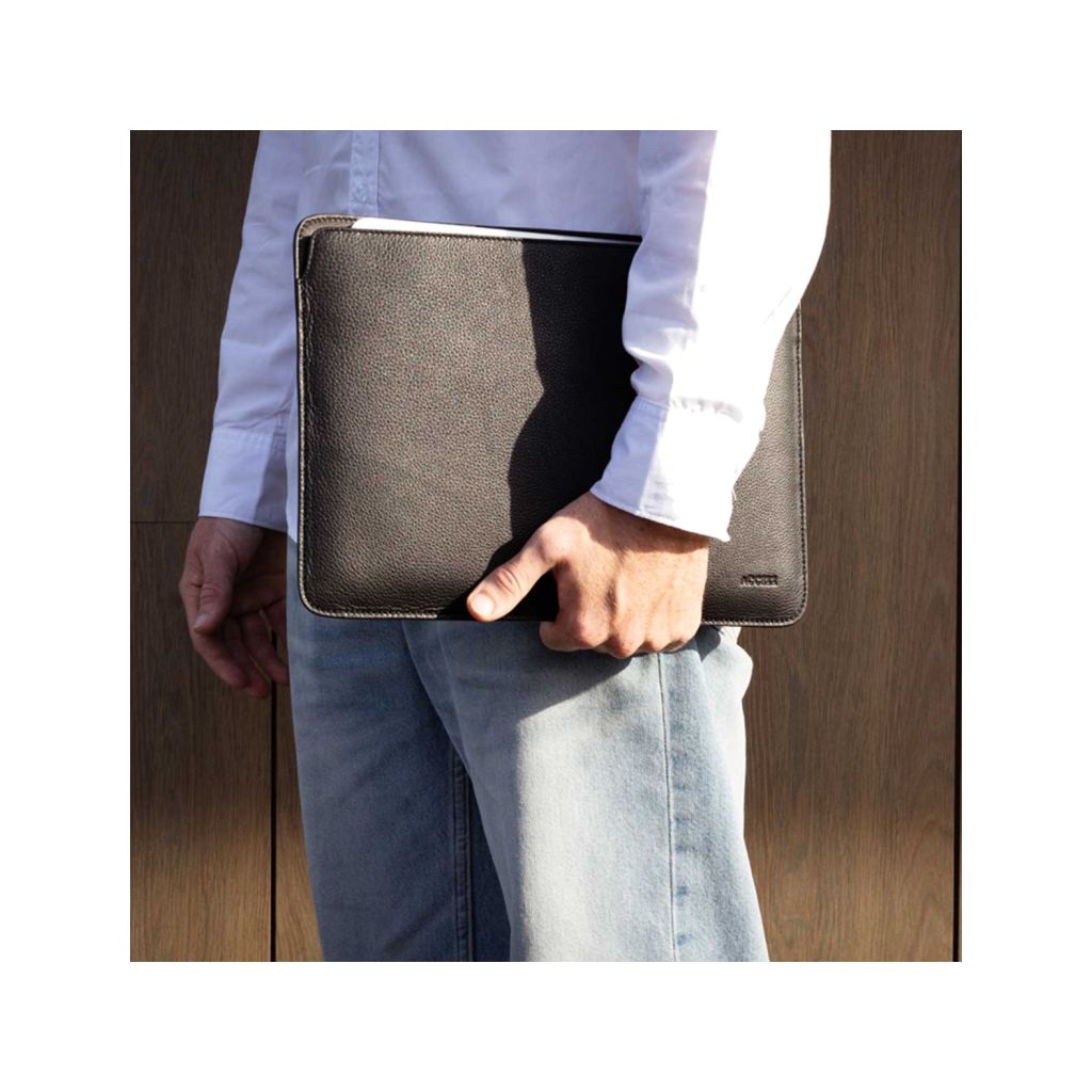Accezz Leather Laptop hoes MacBook 13 inch - Laptopsleeve - Zwart