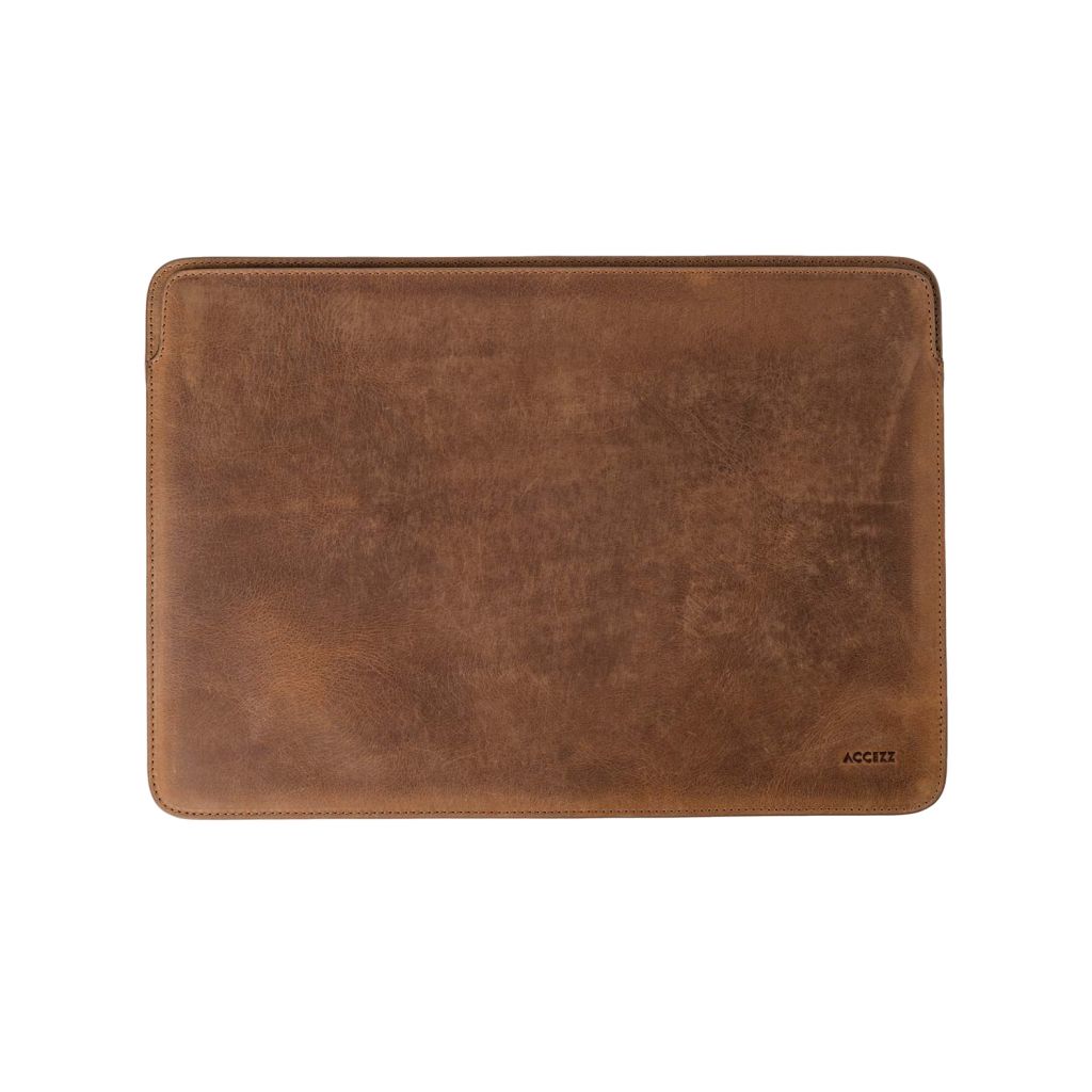 Accezz Leather Laptop hoes MacBook 16 inch - Laptopsleeve - Cognac