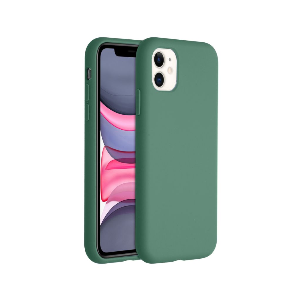 Accezz Liquid Silicone Backcover Apple iPhone 11 - Donkergroen