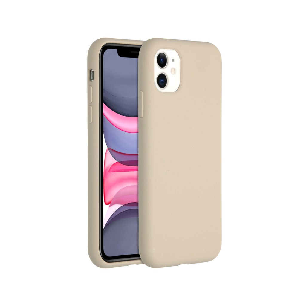 Accezz Liquid Silicone Backcover Apple iPhone 11 - Stone