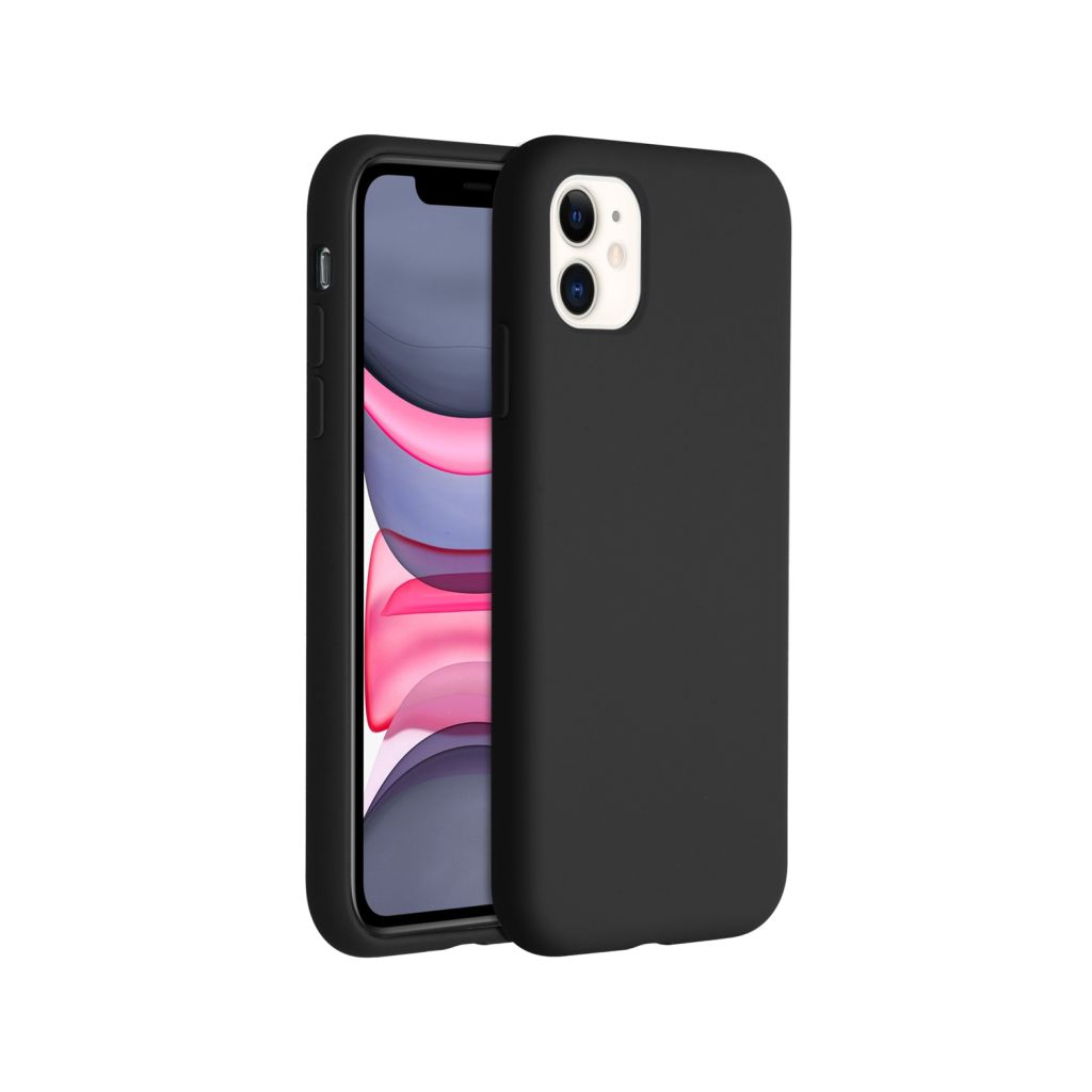 Accezz Liquid Silicone Backcover Apple iPhone 11 - Zwart