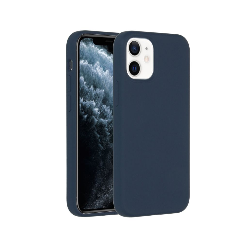 Accezz Liquid Silicone Backcover Apple iPhone 12 Mini - Donkerblauw