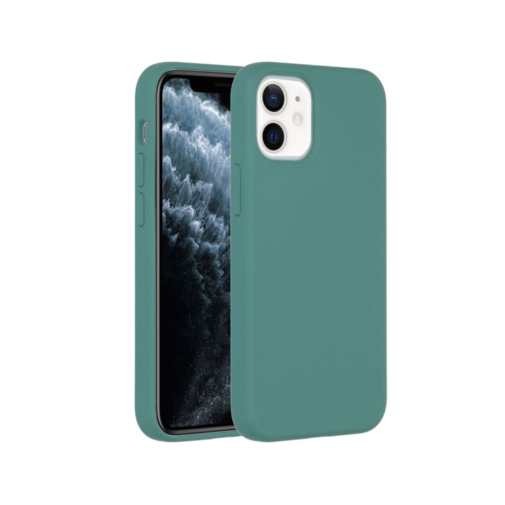 Accezz Liquid Silicone Backcover Apple iPhone 12 Mini - Donkergroen