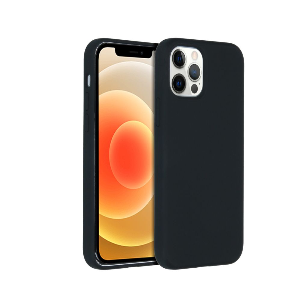 Accezz Liquid Silicone Backcover Apple iPhone 12 Pro Max - Zwart