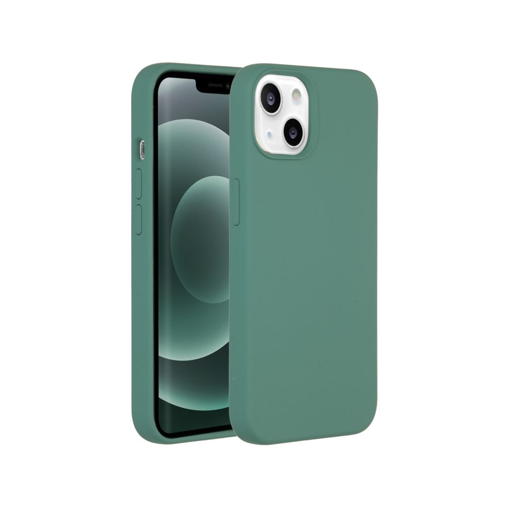 Accezz Liquid Silicone Backcover Apple iPhone 13 Mini - Donkergroen