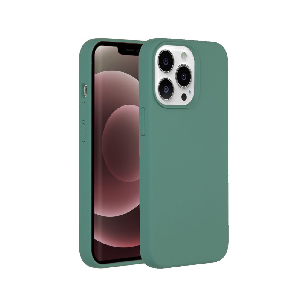 Accezz Liquid Silicone Backcover Apple iPhone 13 Pro Max - Donkergroen