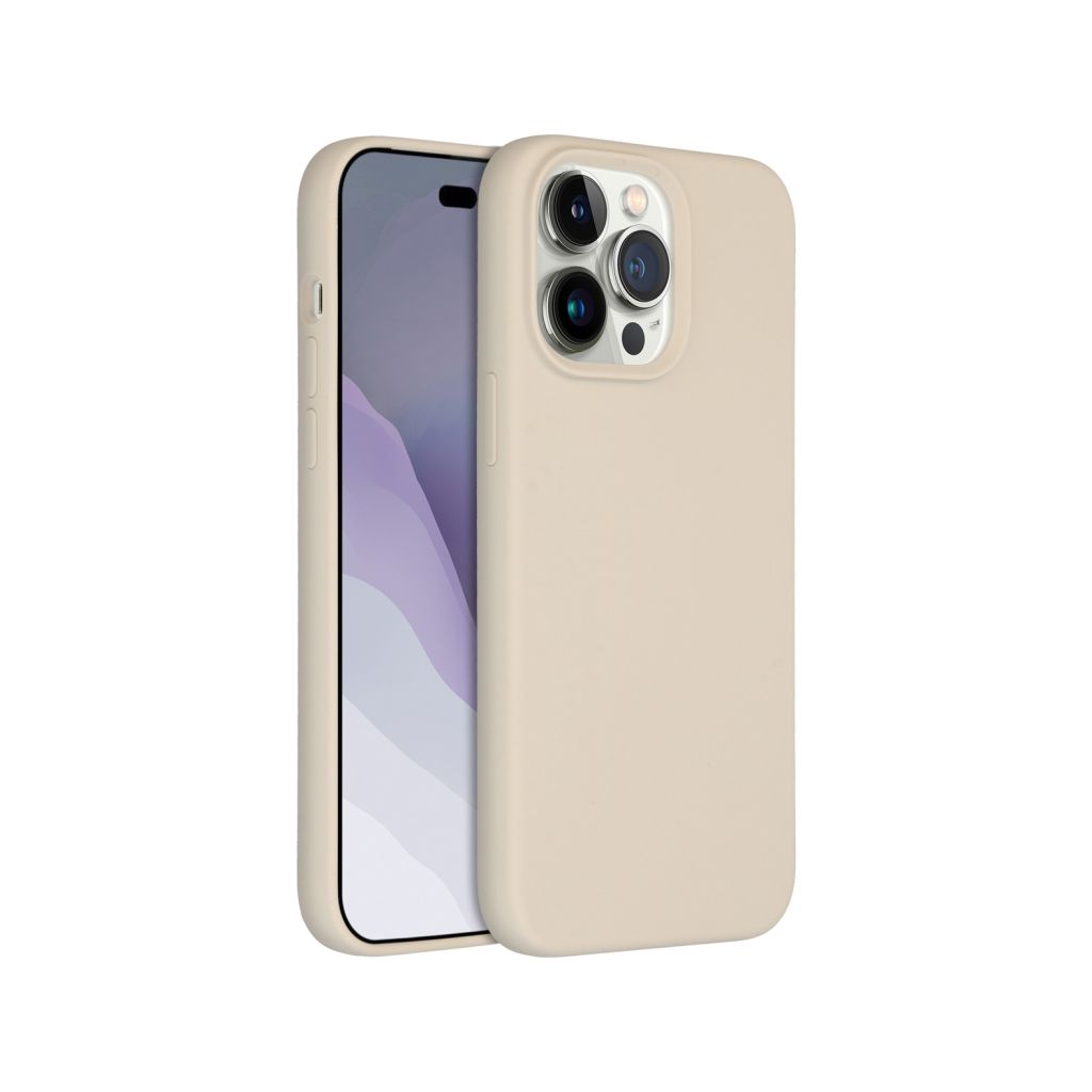 Accezz Liquid Silicone Backcover Apple iPhone 14 Pro Max - Stone