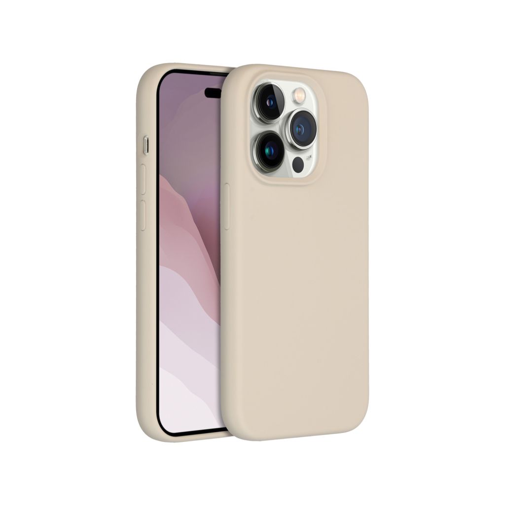 Accezz Liquid Silicone Backcover Apple iPhone 14 Pro - Stone