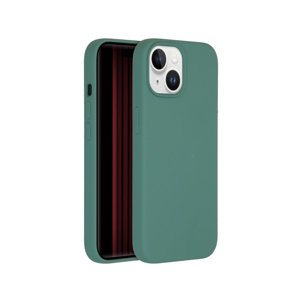 Accezz Liquid Silicone Backcover Apple iPhone 15 - Donkergroen