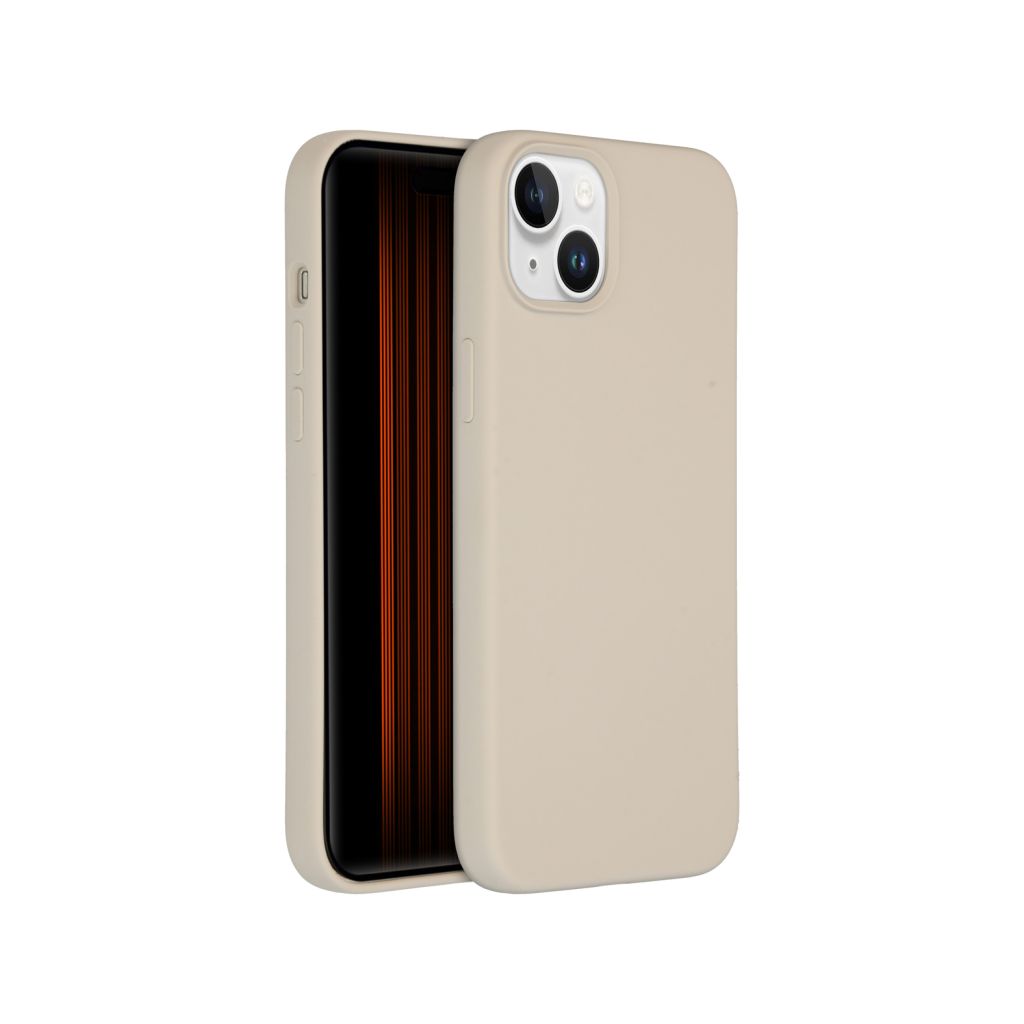 Accezz Liquid Silicone Backcover Apple iPhone 15 Plus - Stone