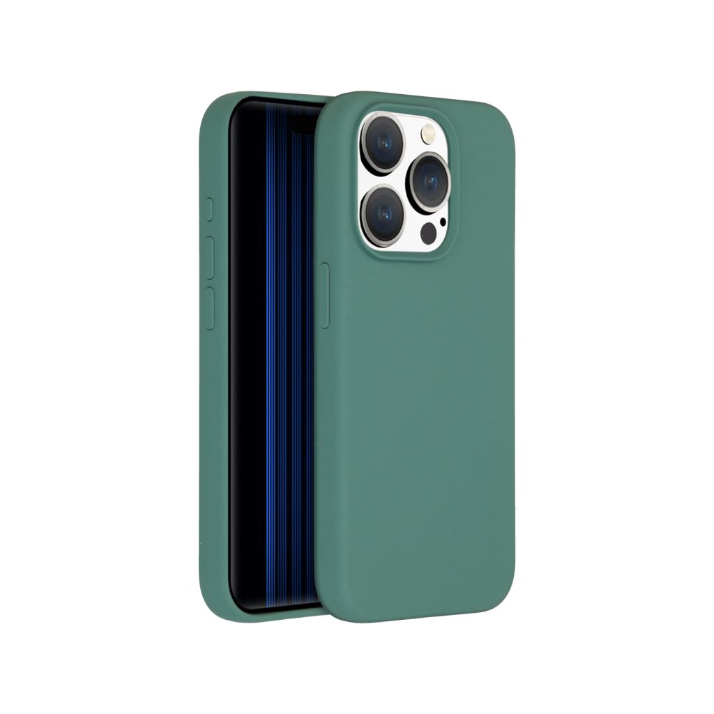 Accezz Liquid Silicone Backcover Apple iPhone 15 Pro - Donkergroen