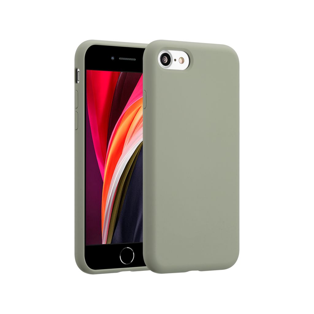 Accezz Liquid Silicone Backcover Apple iPhone SE (2022 / 2020) / 8 / 7 - Cooper Green