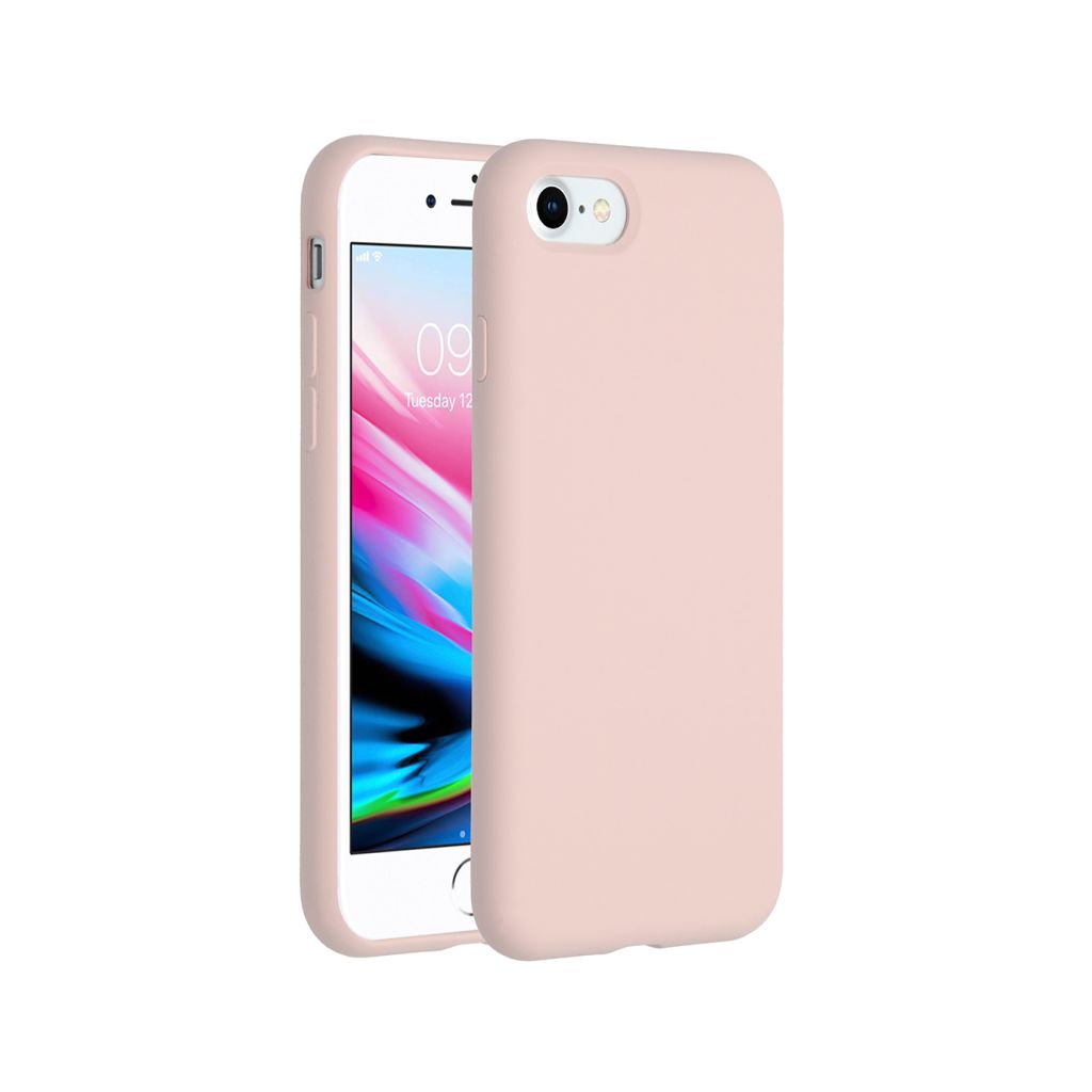 Accezz Liquid Silicone Backcover Apple iPhone SE (2022 / 2020) / 8 / 7 - Roze