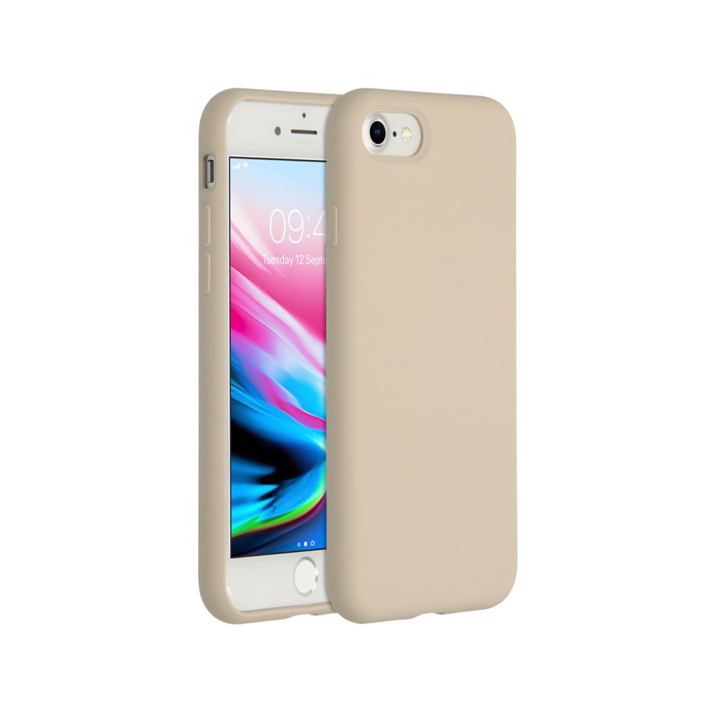 Accezz Liquid Silicone Backcover Apple iPhone SE (2022 / 2020) / 8 / 7 - Stone